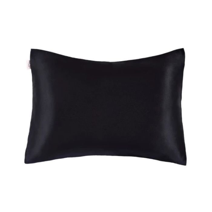 Чорна наволочка з натурального шовку та сатину Mon Mou Soft Silk Pillowcase Black 1 шт - основне фото