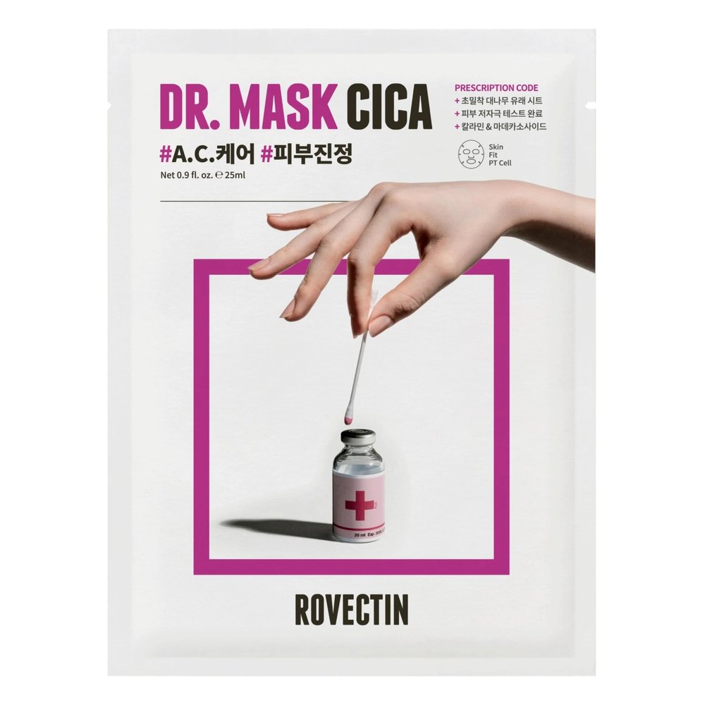 Тканинна маска Rovectin Skin Essentials Dr. Mask Cica 25 мл - основне фото