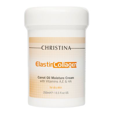 Зволожувальний крем для сухої шкіри «Еластин, колаген, морквяна олія» Christina Elastin Collagen Carrot Oil Moisture Cream 250 мл - основне фото