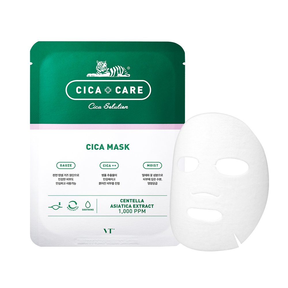 Успокаивающая тканевая маска с экстрактом центеллы азиатской VT Cosmetics Cica Mask Pack 25 г - основное фото
