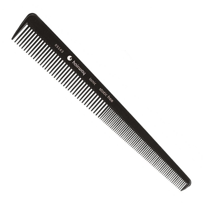 Чорний іонний антистатичний гребінець Hairway Haircomb Ionic 05163 187 мм - основне фото