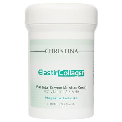 Крем для жирной и комбинированной кожи «Эластин, коллаген, плацента, энзимы» Christina Elastin Collagen Placental Enzyme Moisture Cream 250 мл - основное фото