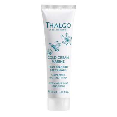 Питательный крем для рук с ароматом белых цветов THALGO Deeply Nourishing Hand Cream Snow Flowers 30 мл - основное фото
