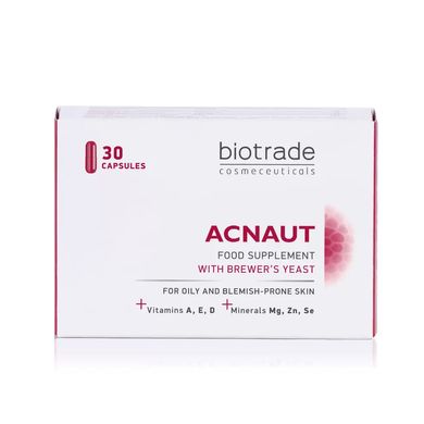 Вітамінно-мінеральний комплекс для жирної та проблемної шкіри Biotrade Acne Out 30 капсул - основне фото