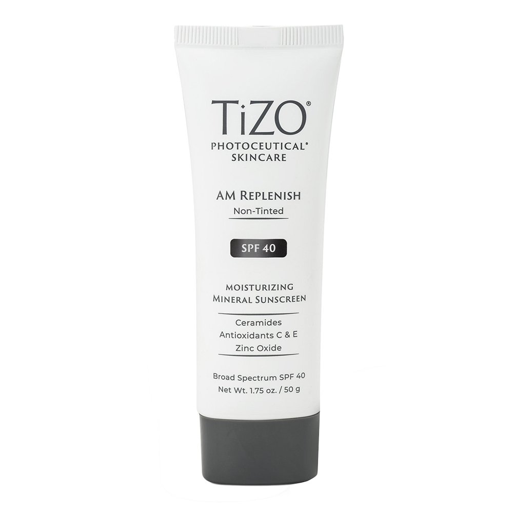 Сонцезахисний зволожувальний крем без відтінку TIZO Photoceutical Skincare AM Replenish Non Tinted Moisturizing Mineral Sunscreen SPF 40 50 г - основне фото
