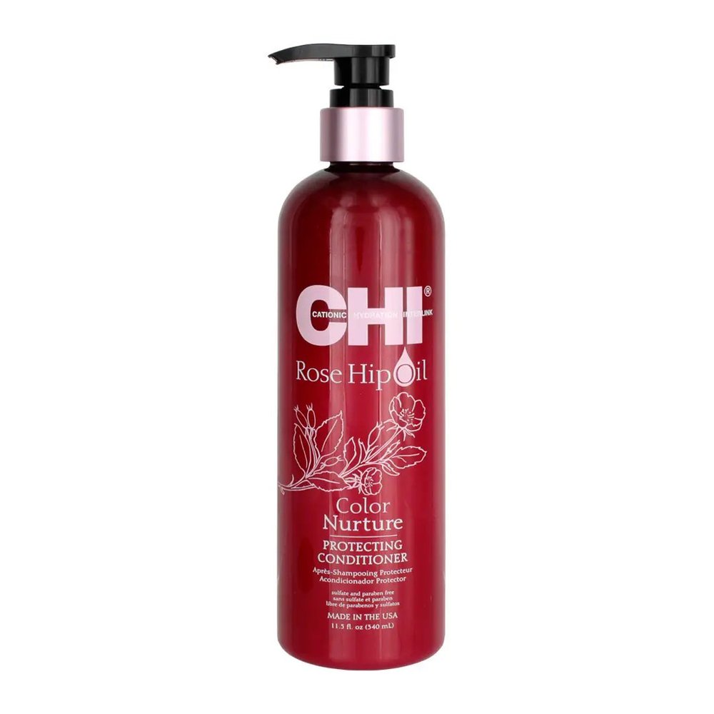 Кондиціонер для фарбованого волосся CHI Rose Hip Oil Color Nurture Protecting Conditioner 340 мл - основне фото