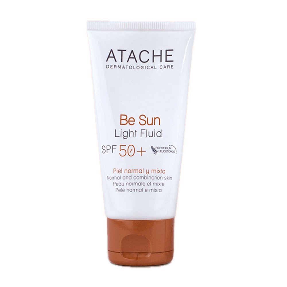 Омолоджувальний сонцезахисний крем для всіх типів шкіри Atache BE SUN Light Fluid SPF 50+ 200 мл - основне фото