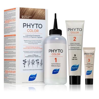 Краска для волос (очень светлый блонд) PHYTO Phytocolor Coloration Permanente 9 Blond Tres Clair - основное фото