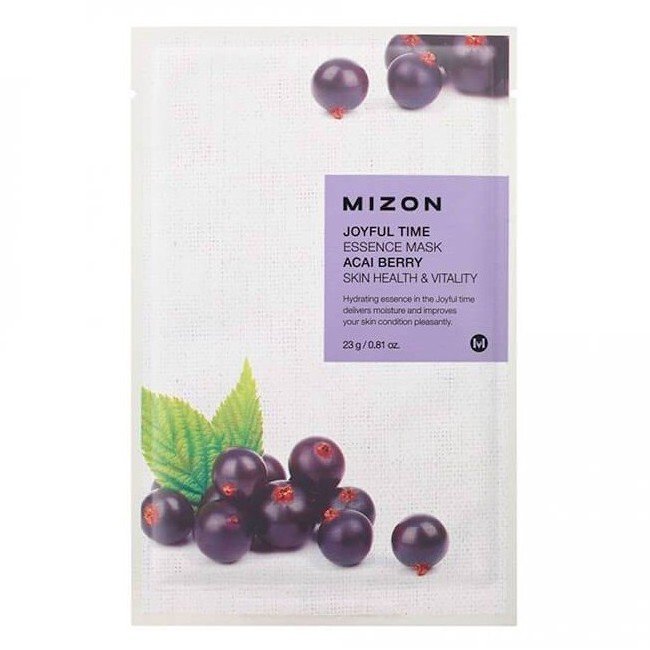 Тканинна маска з ягодами асаї MIZON Joyful Time Essence Mask Acai Berry Skin Health & Vitality 23 мл - основне фото