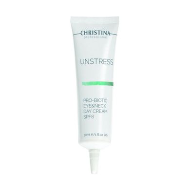 Денний крем для шкіри навколо очей та шиї «Пробіотик» Christina Unstress Probiotic Day Cream For Eye and Neck SPF 8 30 мл - основне фото