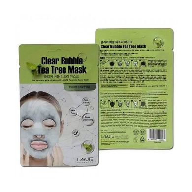 Очищувальна киснева маска з екстрактом чайного дерева LABUTE Clear Bubble Tea Tree Mask 20 мл - основне фото